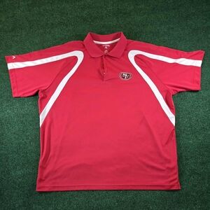 Antigua San Francisco 49ers Red/White Golf Polo Shirt Men's XXL Lightweight